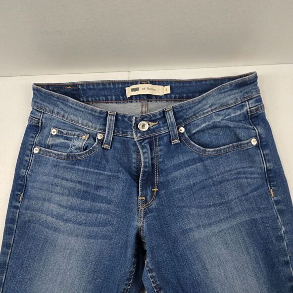 Levi's 515 boot cut jeans blue 7 denim womens 28x32 medium wash 4598 - Picture 2 of 13